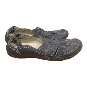 Clarks Collection Women's Dark Navy Leather Comfort Sandals Shoes US  7.5